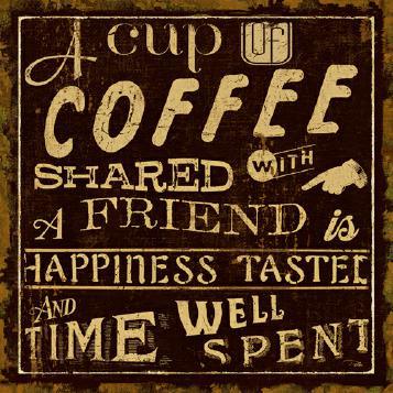 Coffee Quote I von Pela Studio