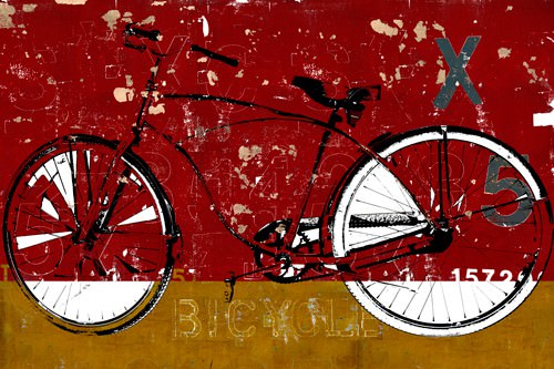 Red Bicycle von Daryl Thetford