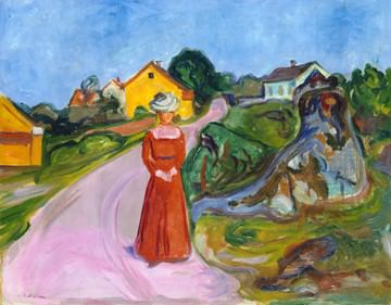 Dorfstrasse im Aasgaardstrand von Edvard Munch