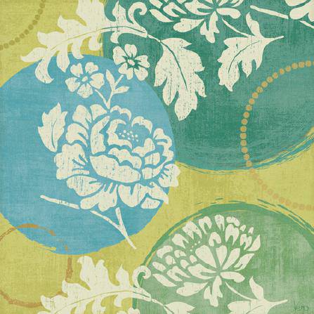 Floral Decal Turquoise I von Veronique Charron
