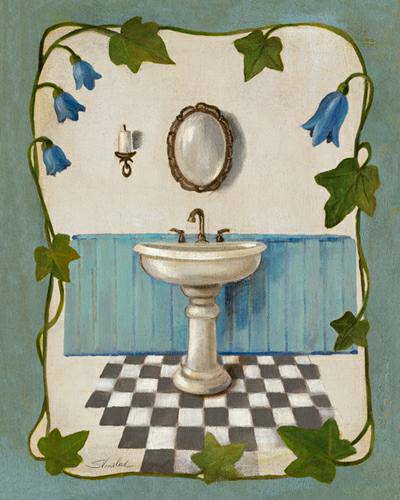 Bell Flower Bath II on Ivory von Silvia Vassileva