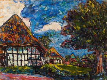 Häuser auf Fehrmarn von Ernst Ludwig Kirchner