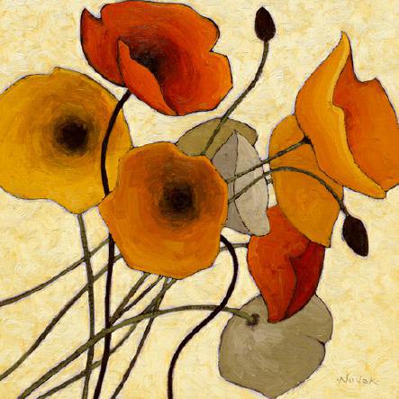 Pumpkin Poppies II von Shirley Novak