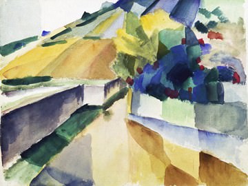 Weinberge am Murtensee von August Macke