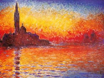 Venedig bei Sonnenuntergang von Claude Monet