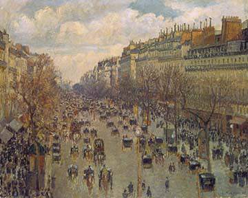 Der Boulevard Montmatre in Paris von Camille Pissarro