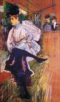 Jane Avril tanzend von Henri De Toulouse-Laut
