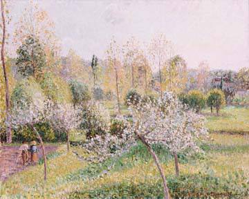 Blühende Apfelbäume in Eragny von Camille Pissarro