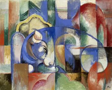 Liegender Stier von Franz Marc