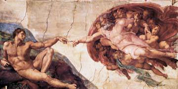 Die Erschaffung Adams von Michelangelo