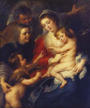 Die heilige Familie mit der... von Peter Paul Rubens