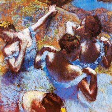 Tänzerinnen in blauen Kostümen von Edgar Degas