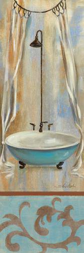 French Bathroom in Blue I von Silvia Vassileva