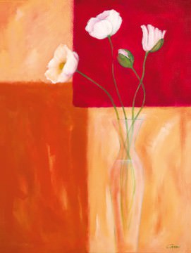 Mohn mit Siena-Braun von Günter Gohn