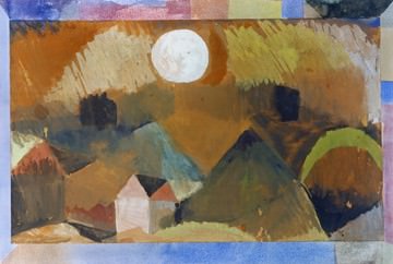 Landschaft mit Rot mit weißem von Paul Klee