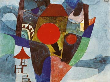 Landschaft mit sinkender Sonne von Paul Klee