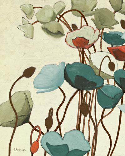 Blue Pavots Ondule I von Shirley Novak