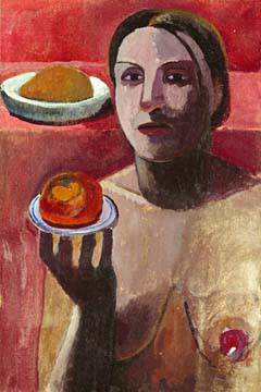 Halbakt einer Italienerin mit... von Paula Modersohn-Becker