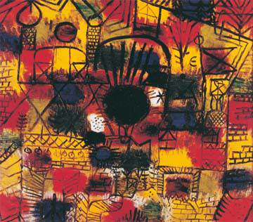 Komposition mit schwazem Punkt von Paul Klee