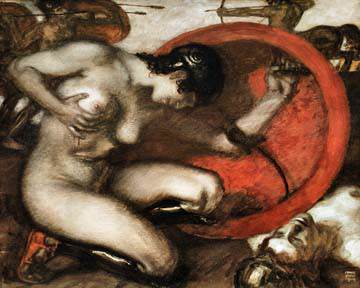Die verwundete Amazone von Franz Von Stuck