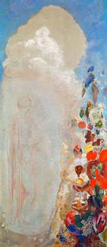 Frauengestalt und Blumen von Odilon Redon