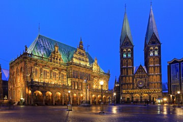 Rathaus und St. Petri Dom, Breme von Günter GrÃ¤fenhain