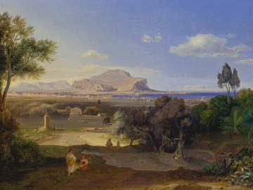 Palermo mit Monte Pellegrini von Carl Rottmann