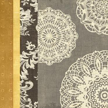 Contemporary Lace I - Yellow Grey von Moira Hershey