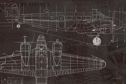 Plane Blueprint I von Marco Fabiano
