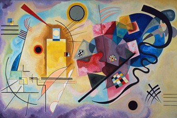 Gelb, rot und blau von Wassily Kandinsky