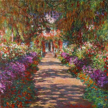 Weg in Monets Garten in Giverny von Claude Monet