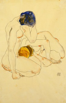 Zwei Freundinnen von Egon Schiele