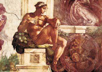 Die Erschaffung der Gestirne von Michelangelo