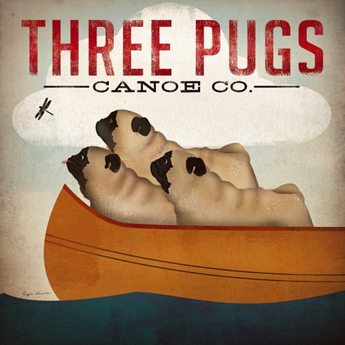 Three Pugs in a Canoe v.3 von Ryan Fowler