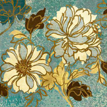 Sophias Flowers I - Blue von Wild Apple Portfolio