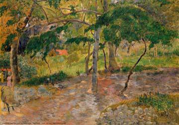 Tropische Landschaft auf Martini von Paul Gauguin