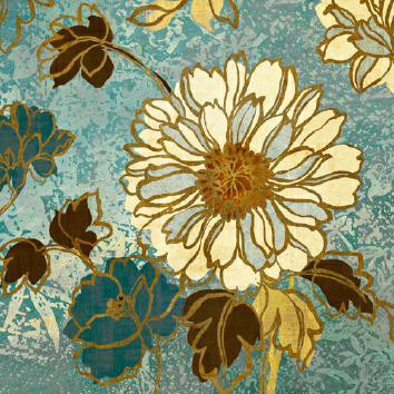 Sophias Flowers II - Blue von Wild Apple Portfolio
