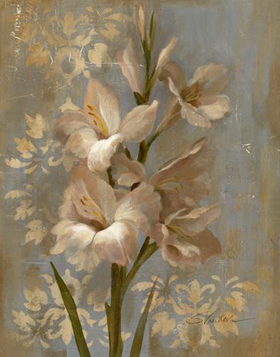 Gladiola on Soft Blue von Silvia Vassileva