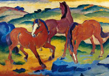 Die roten Pferde von Franz Marc