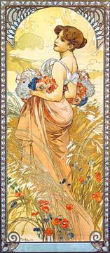Sommer II von Marie Alphonse Mucha