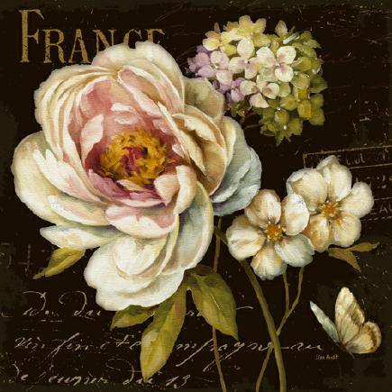 Marche de Fleurs on Black von Lisa Audit