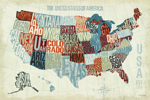 USA Modern Blue von Michael Mullan