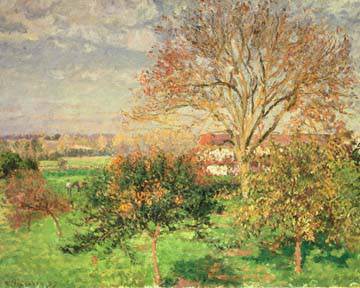 Herbstmorgen in Eragny von Camille Pissarro