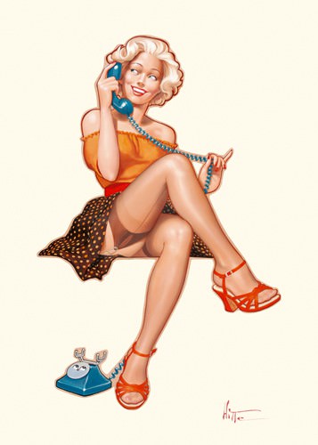 Betty au telephone von Patrick Hitte