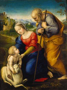 Die heilige Familie mit Lamm von Raffael