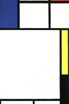 Komposition mit Blau, Rot, Gelb von Piet Mondrian
