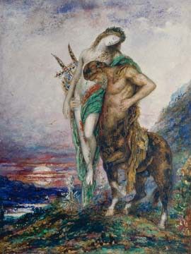Von einem Zentaur getragener tot von Gustave Moreau