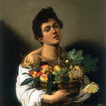 Junger Mann mit Fruchtkorb von Caravaggio