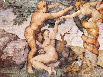Sündenfall und Vertreibung aus von Michelangelo