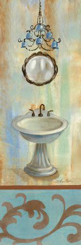 French Bathroom in Blue II von Silvia Vassileva